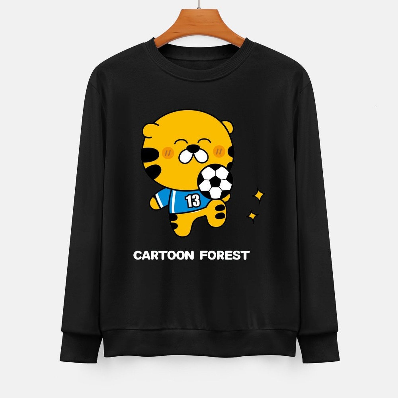 Front Patterned Long Sleeve TopPlain SmoothWear